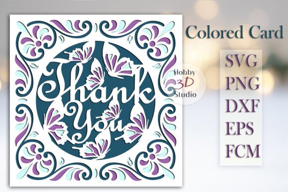 Download Thank You Card SVG Colored Templates SVG - Thank you Collection