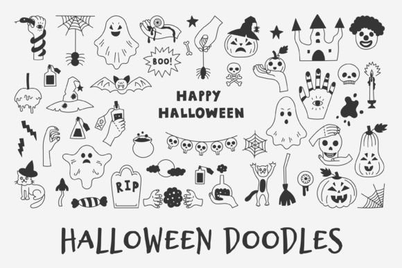 Download Halloween Doodles PNG Clipart - Doodles Collection