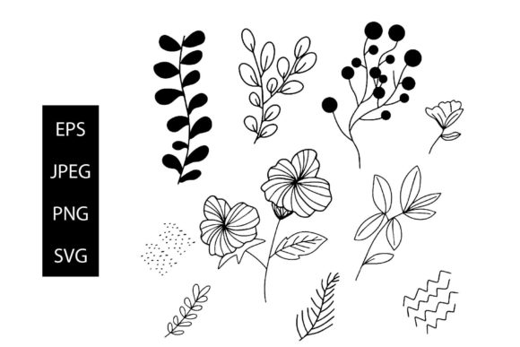 Download Doodles Line Leaf Collection - Doodles Collection