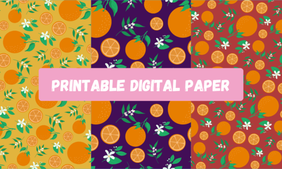 Download Orange Printable Digital Paper - Orange Collection