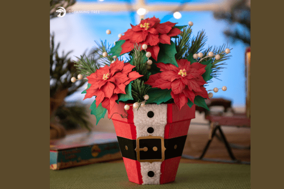 Download Poinsettia Planter SVG - Poinsettia Collection