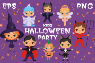 Download Kids Halloween Party Vector Illustrations - Party Collection
