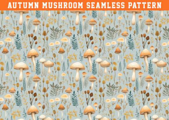 Download Autumn Mushroom Pattern - Mushroom pattern Collection